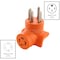 Ac Works Plug Adapter, L14-20R, 14-50P, L14-20P, 14-50P, 0 ft., Orange AD1450L1420 - alternate 4